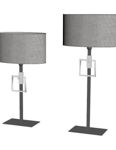 FAUBOURG Lampe à poser Gris et inox mart